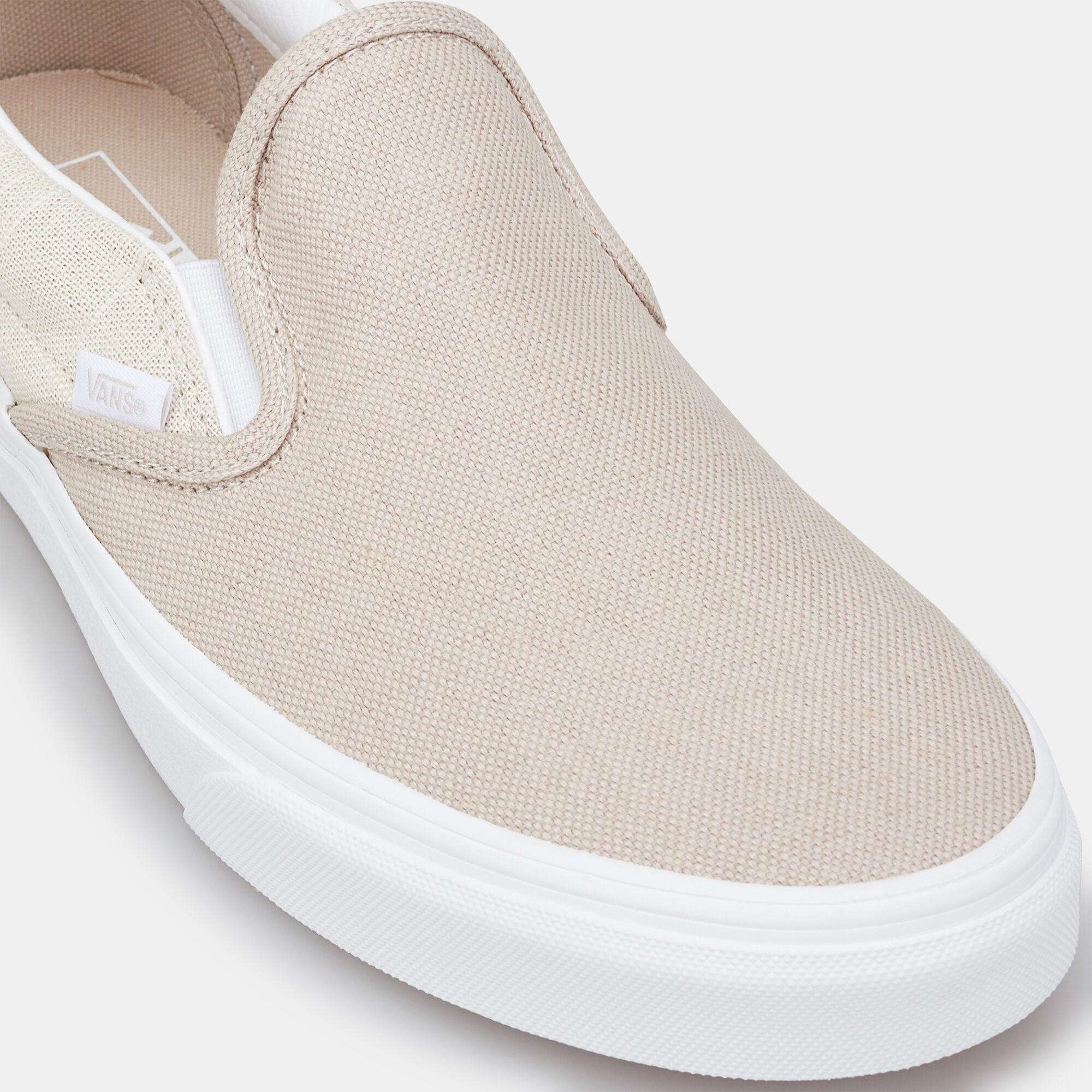 Cream colored slip on vans clearance