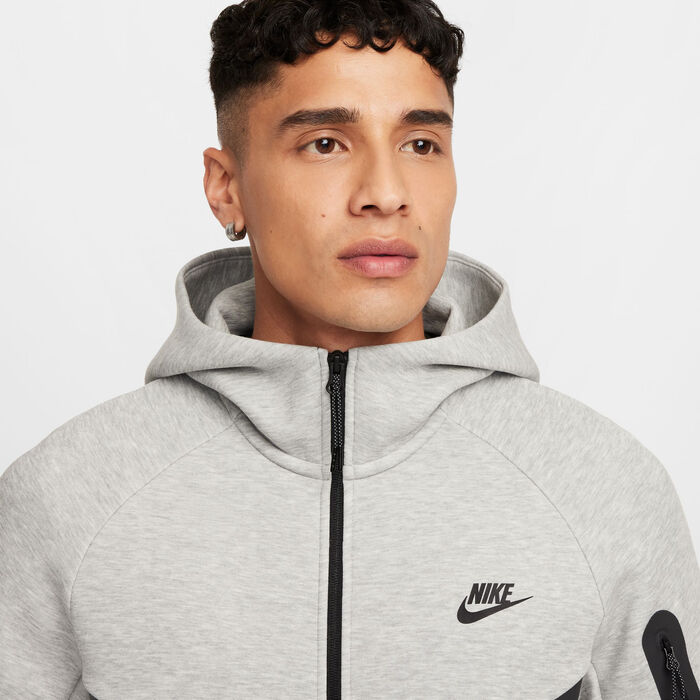 Nike Men's Tech Full-Zip Windrunner Hoodie Grey image number 3
