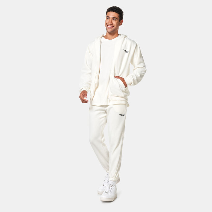 The Giving Movement Men's Lounge Full-Zip Hoodie White The Giving Movement Men's Lounge Full-Zip Hoodie White image number 2