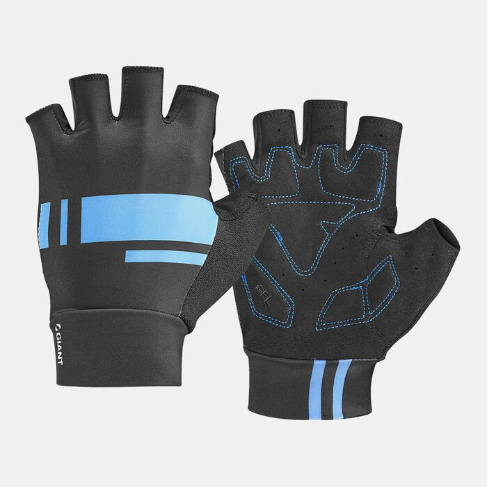 Giant Men's Podium Gel Short Fingered Gloves Blue Giant Men's Podium Gel Short Fingered Gloves Blue image number 0
