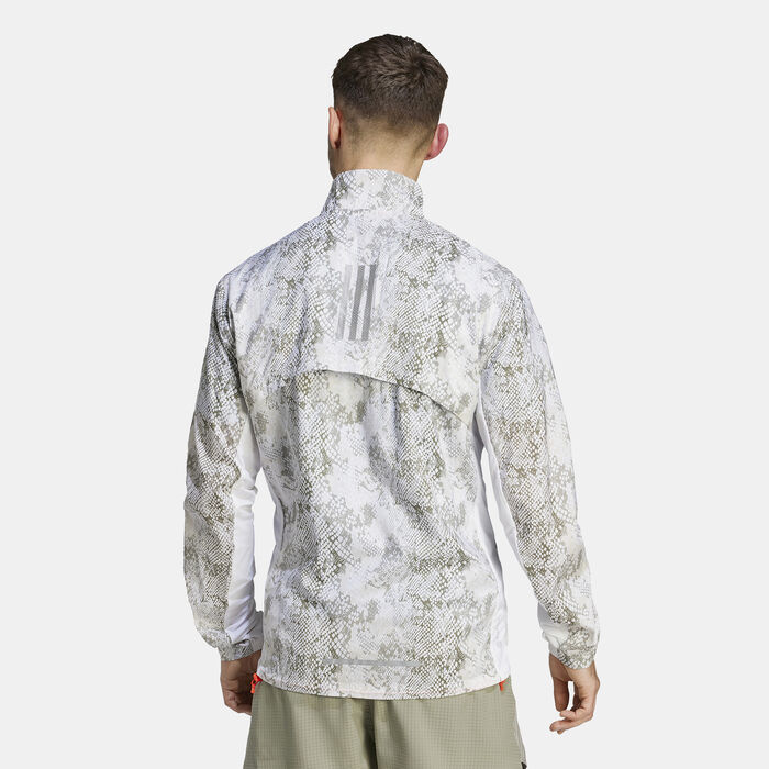 adidas Men's Allover Print Marathon Jacket White adidas Men's Allover Print Marathon Jacket White image number 1