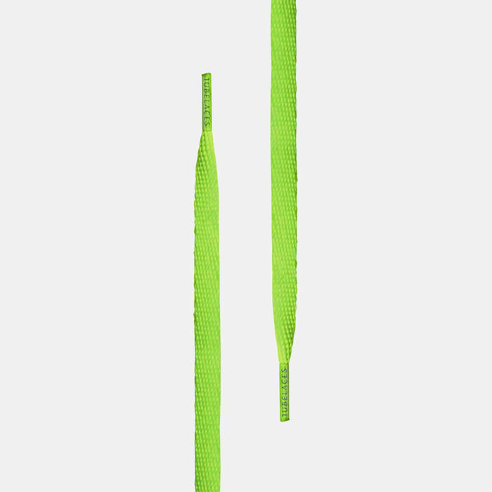 TUBELACES Flat Shoelaces Green TUBELACES Flat Shoelaces Green image number 2