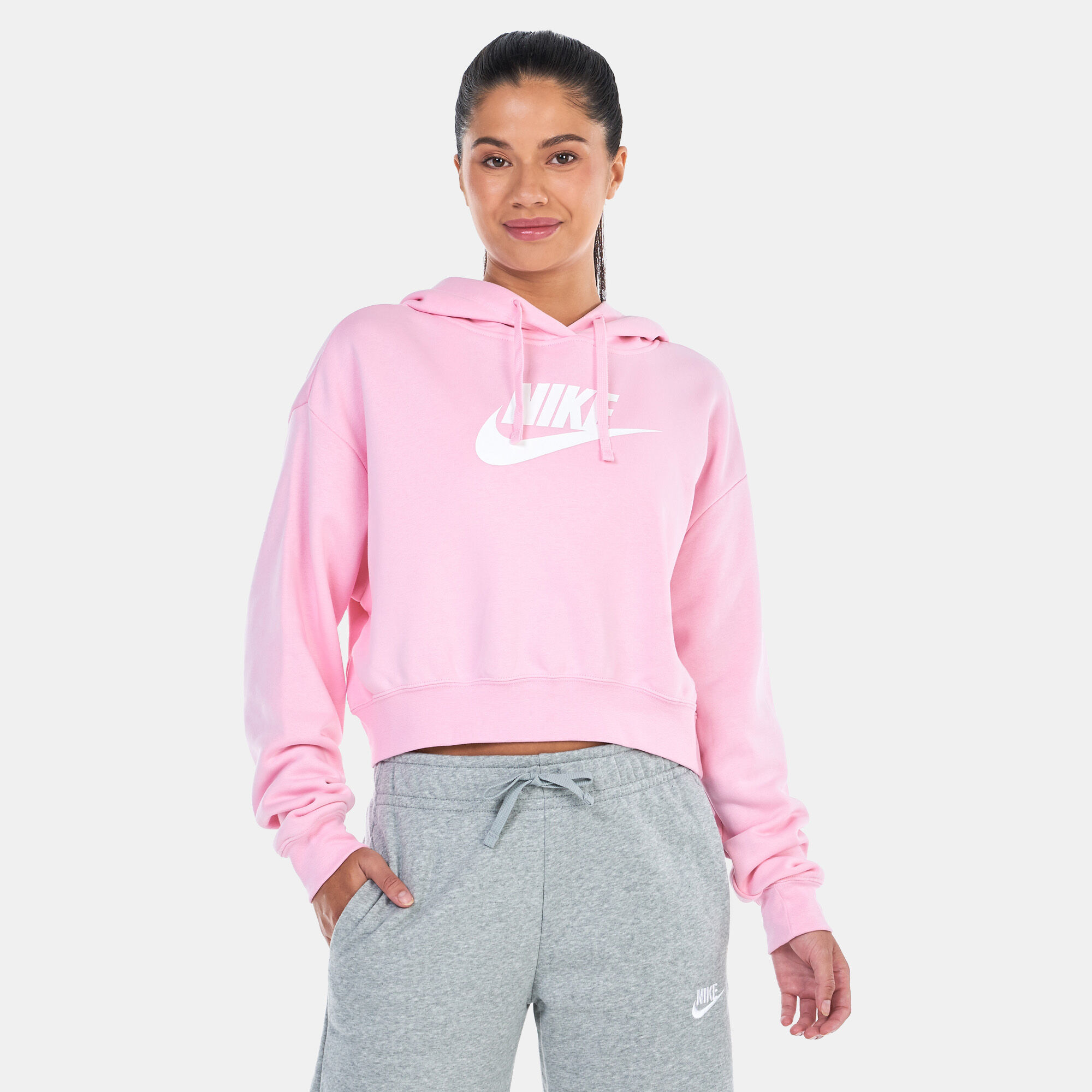 Nike cropped hoodie women's clearance