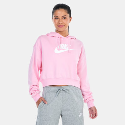 Nike Women's Cropped Graphic Hoodie Pink Nike Women's Cropped Graphic Hoodie Pink