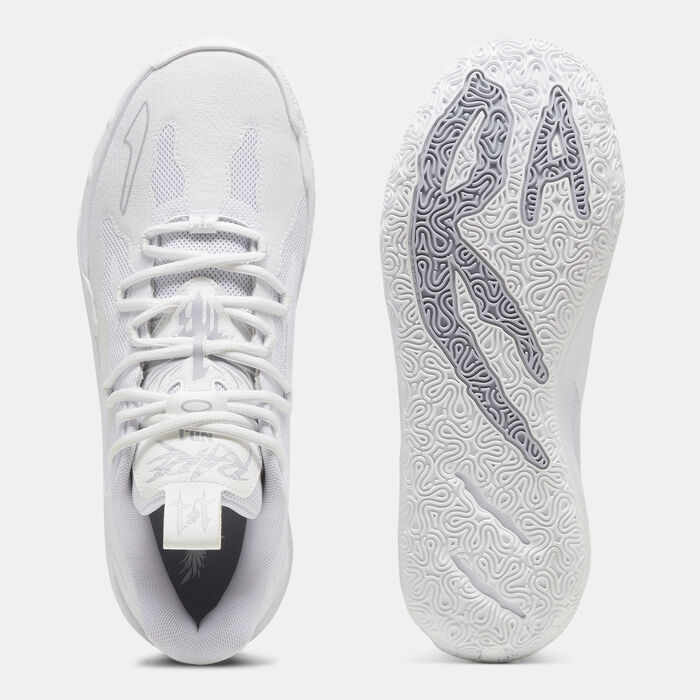 PUMA Men's MB.03 Lo Basketball Shoes White image number 3