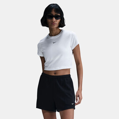 Nike Women's Sportswear Chill Knit Crop Top White