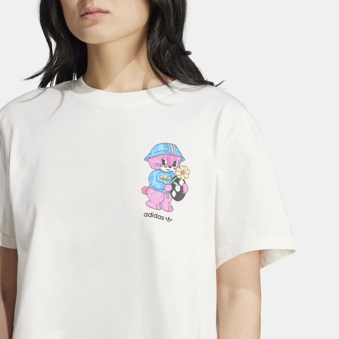 adidas Originals Women's Adidorable Crop Top White adidas Originals Women's Adidorable Crop Top White image number 3