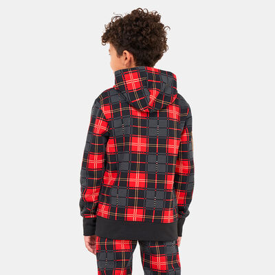 Jordan Kids' Essentials Plaid Pullover Hoodie Black