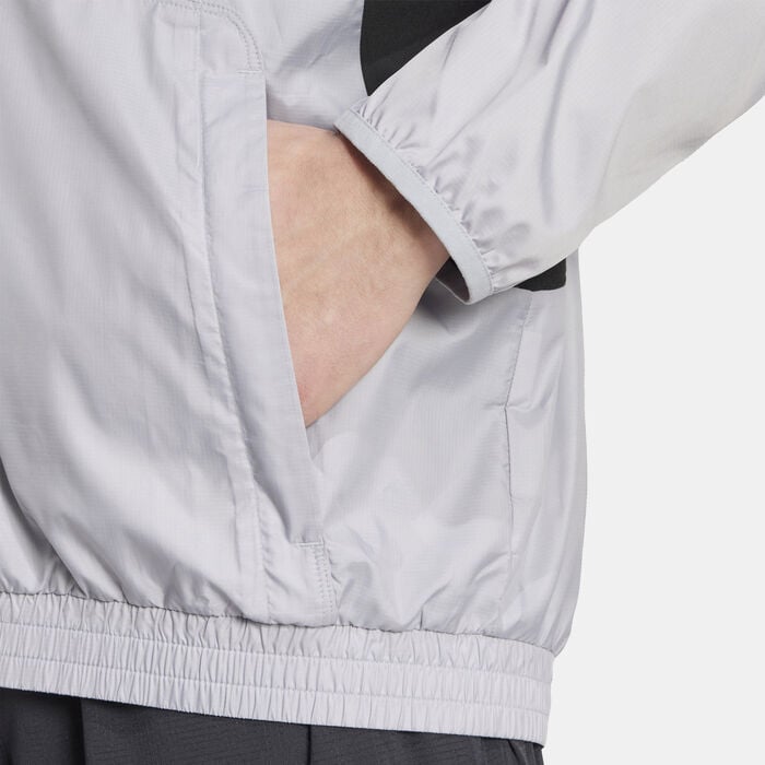 adidas Men's Tech Apparel Windbreaker Grey adidas Men's Tech Apparel Windbreaker Grey image number 4