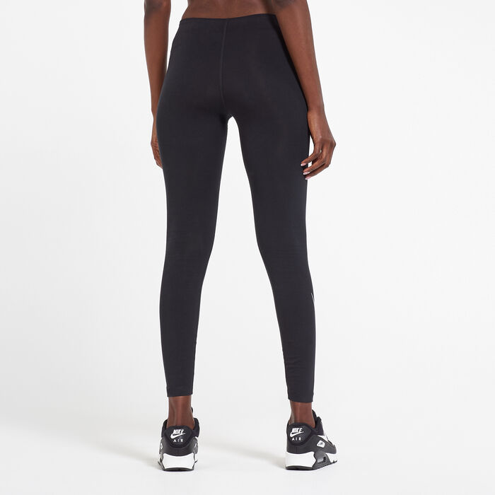 Nike Women's Sportswear Leg-A-See Swoosh Leggings Black Nike Women's Sportswear Leg-A-See Swoosh Leggings Black image number 1