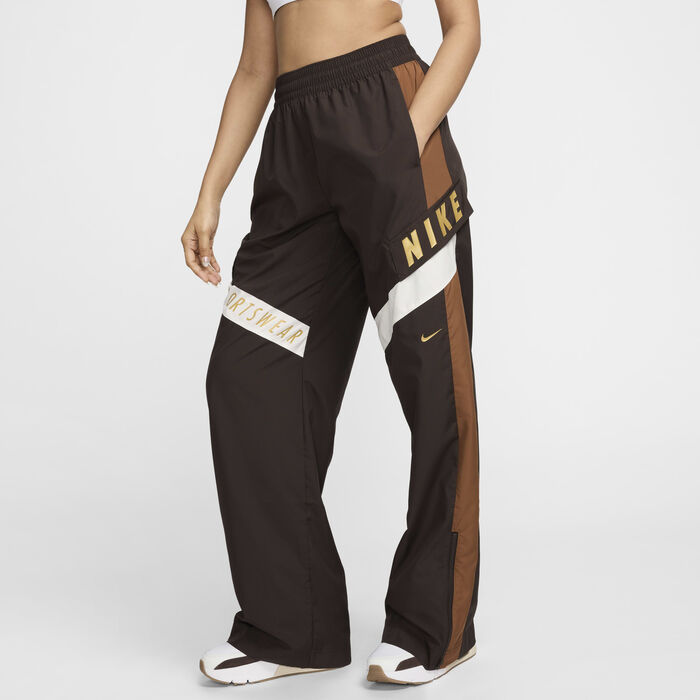 Nike Women's Sportswear High-Waisted Trousers Brown Nike Women's Sportswear High-Waisted Trousers Brown image number 0