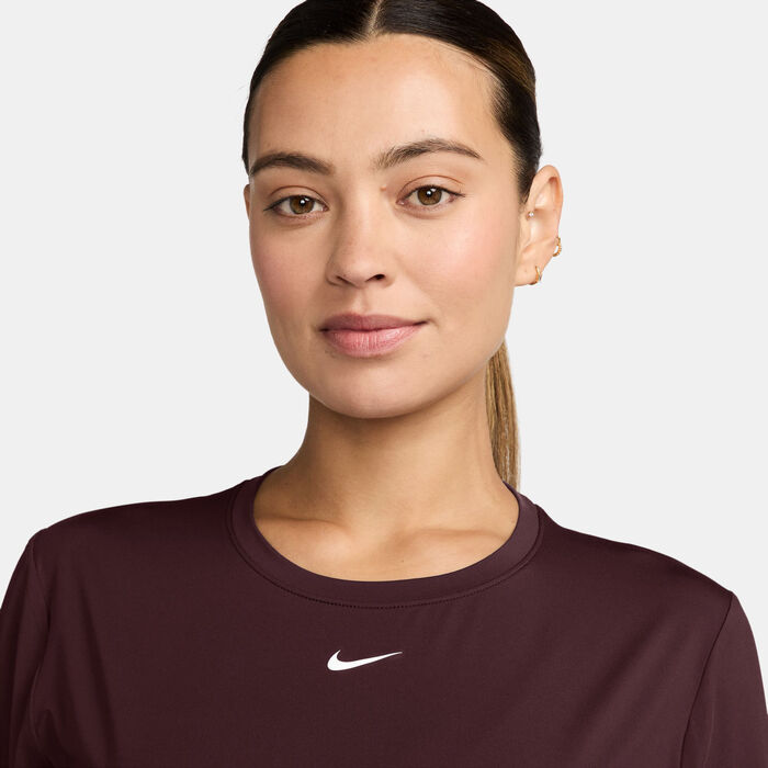 Nike Women's One Classic Dri-FIT Training T-Shirt Pink Nike Women's One Classic Dri-FIT Training T-Shirt Pink image number 2