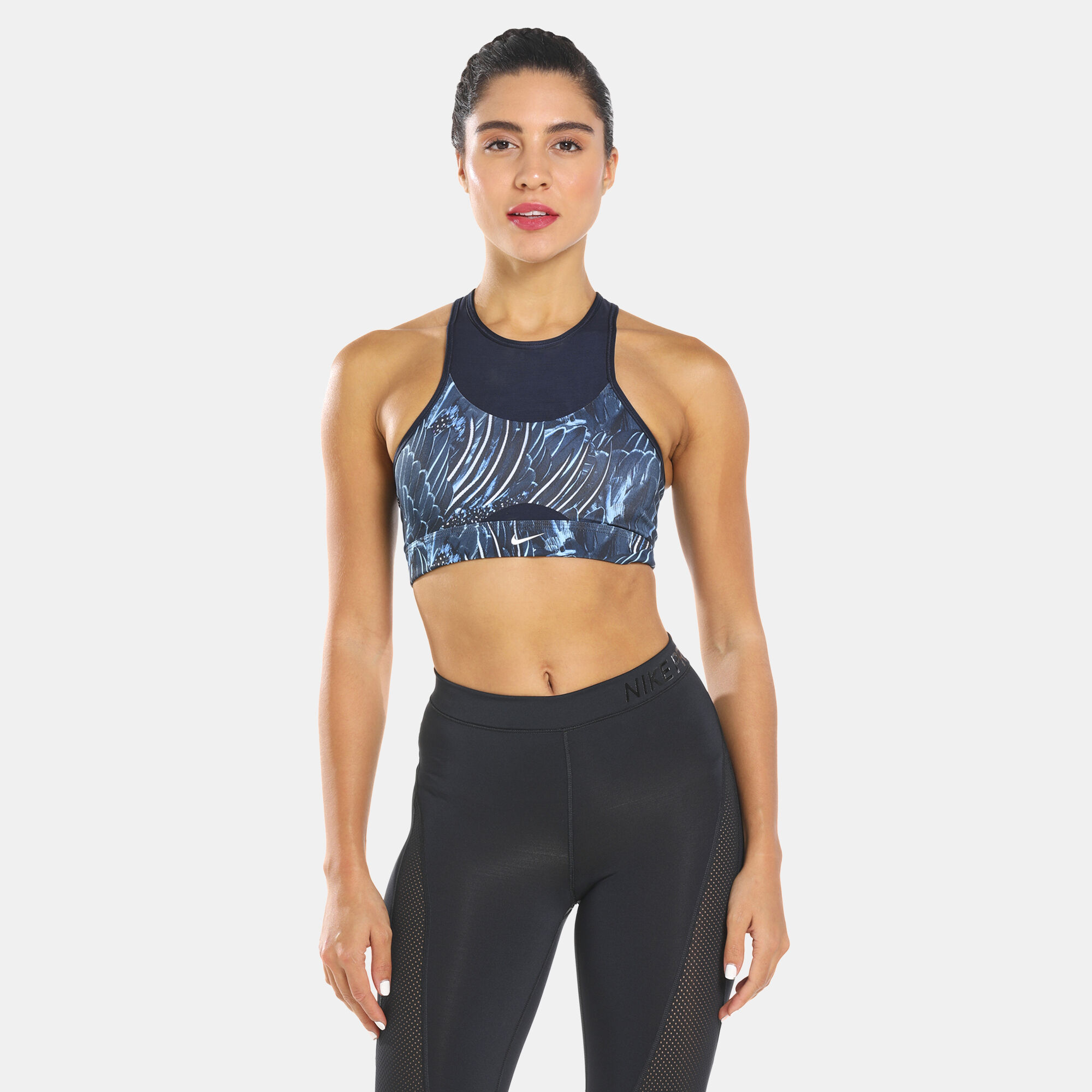 Nike swoosh feather hotsell curve bra