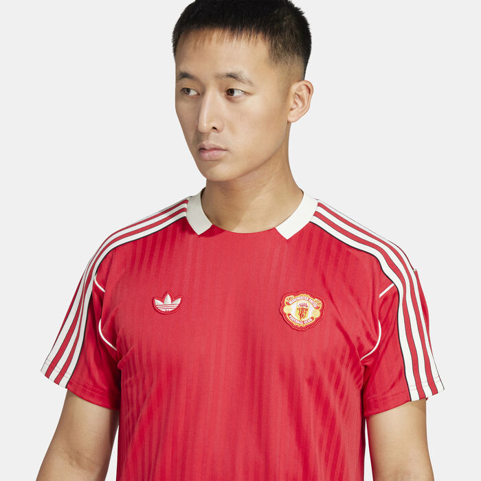 adidas Manchester United Terrace Icons Jersey Top Red adidas Manchester United Terrace Icons Jersey Top Red image number 3