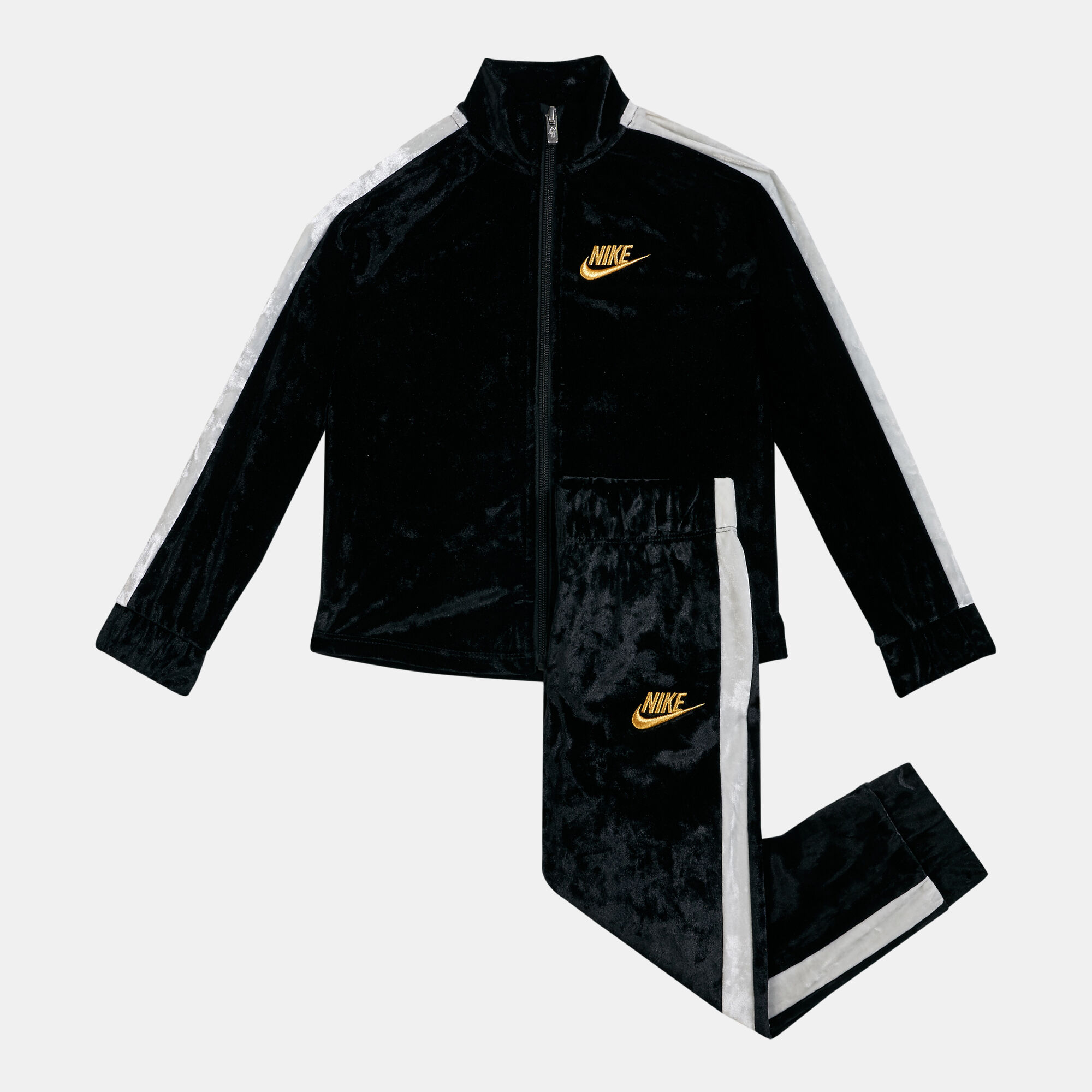 Nike Kids Crushed Velour Tracksuit Black in KSA SSS