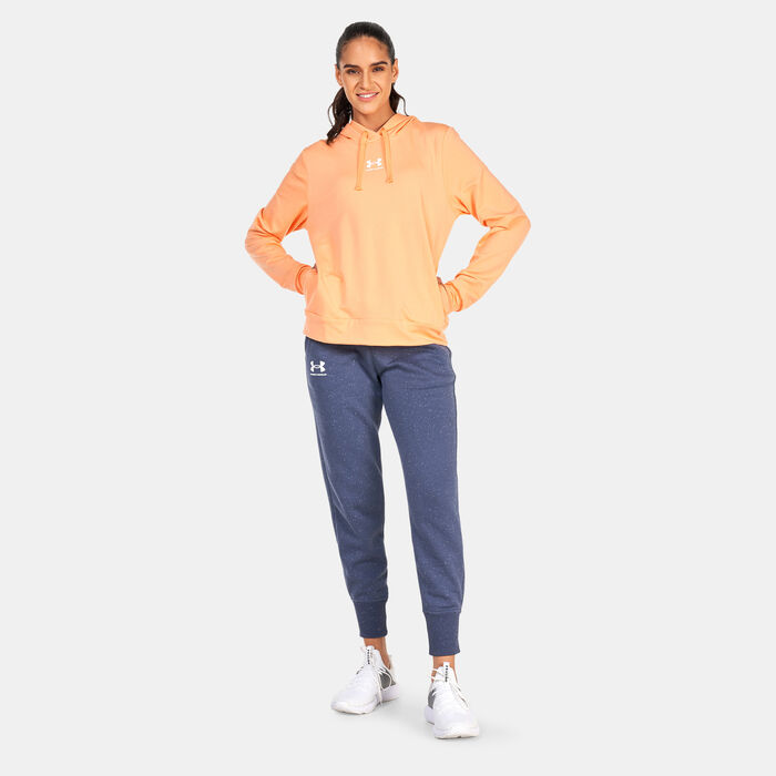 Under Armour Women's UA Rival Terry Hoodie Orange image number 2