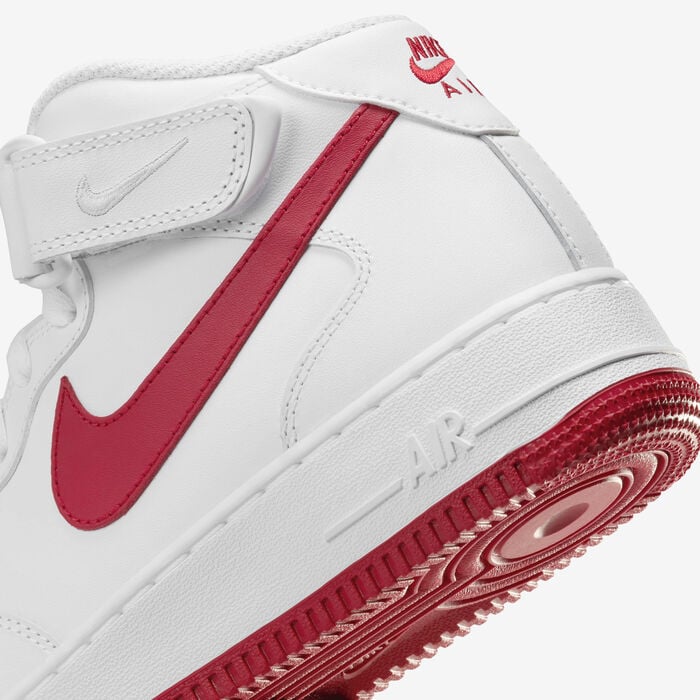 Nike Women's Air Force 1 '07 Mid Shoes White Nike Women's Air Force 1 '07 Mid Shoes White image number 7