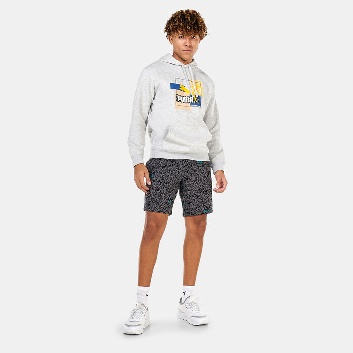 PUMA Men's Brand Love Hoodie Grey PUMA Men's Brand Love Hoodie Grey image number 2