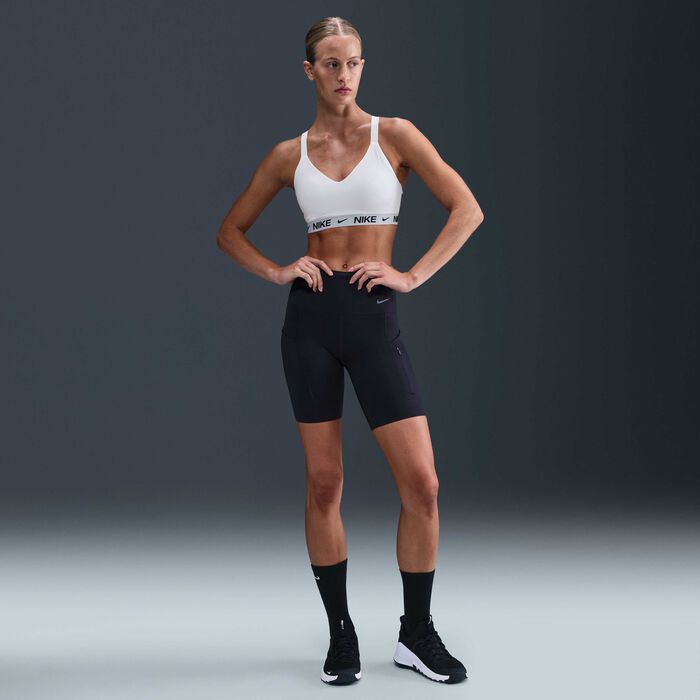 Nike Women's Indy Medium-Support Sports Bra White Nike Women's Indy Medium-Support Sports Bra White image number 3