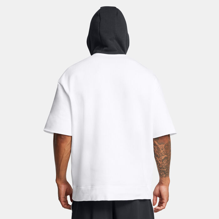 Under Armour Men's Project Rock Icon Badge of Honor Hoodie White Under Armour Men's Project Rock Icon Badge of Honor Hoodie White image number 1