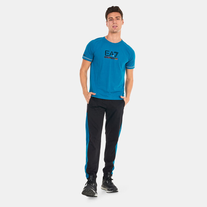 EA7 Emporio Armani Men's Natural Ventus7 T-Shirt Blue image number 2