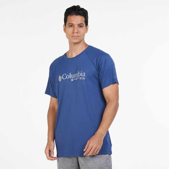 Columbia Men's PFG Reel Net Knit EcoNet™ T-Shirt Blue Columbia Men's PFG Reel Net Knit EcoNet™ T-Shirt Blue image number 0