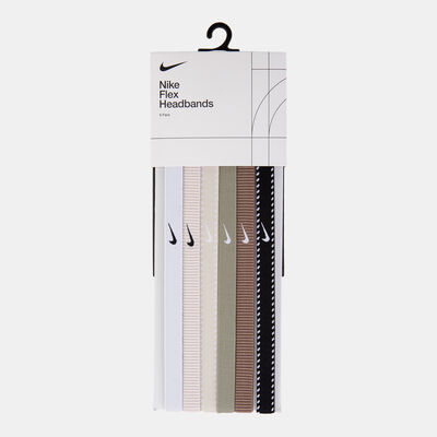 Nike Flex Classic Headbands (6 Pieces) White Nike Flex Classic Headbands (6 Pieces) White