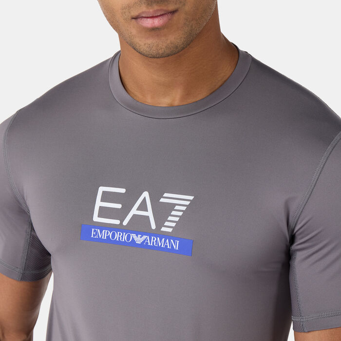 EA7 Emporio Armani Men's Logo T-Shirt Grey image number 3