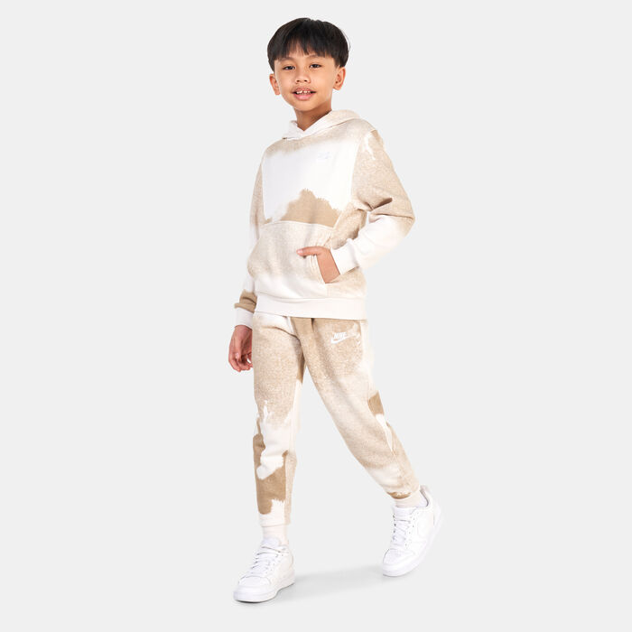 Nike Kids' Club Fleece Washed Allover Print Joggers Ivory Nike Kids' Club Fleece Washed Allover Print Joggers Ivory image number 2