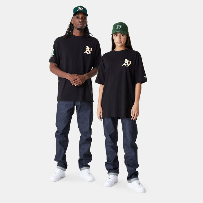 New Era Men's MLB Large Logo Oversized Oakland Athletics T-Shirt Black New Era Men's MLB Large Logo Oversized Oakland Athletics T-Shirt Black image number 3