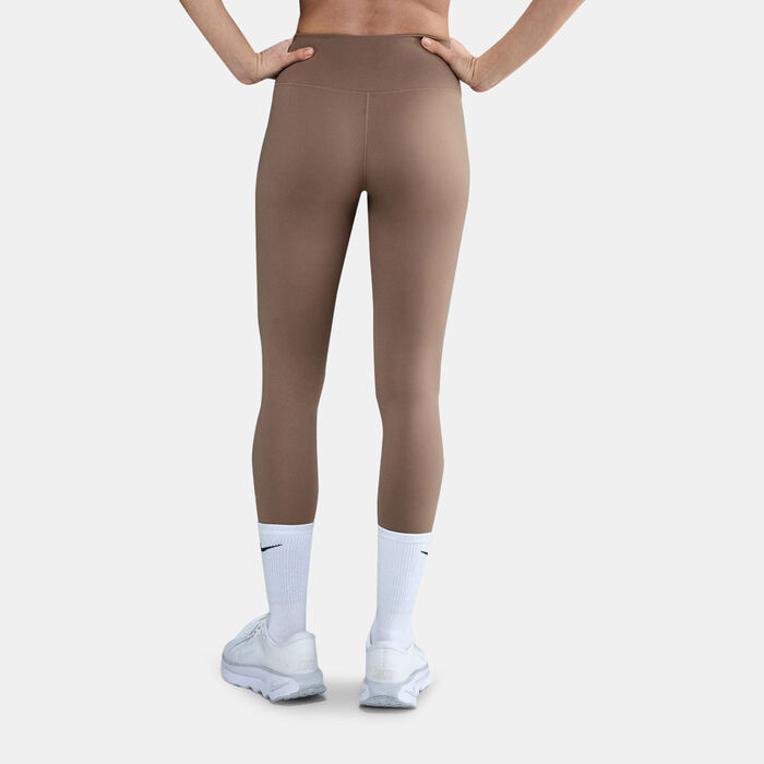 Nike Women's One Dri-FIT Training Leggings Brown Nike Women's One Dri-FIT Training Leggings Brown image number 1