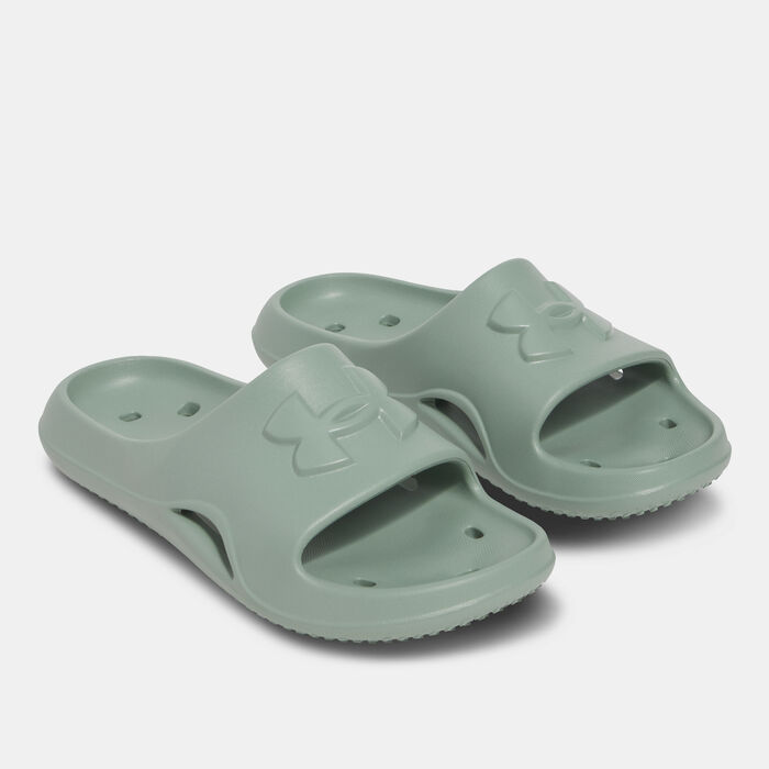 Under Armour Women's Locker V Slides Green Under Armour Women's Locker V Slides Green image number 1
