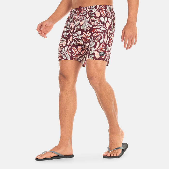 Speedo Men's Printed Leisure 16 Swimming Shorts Red image number 0