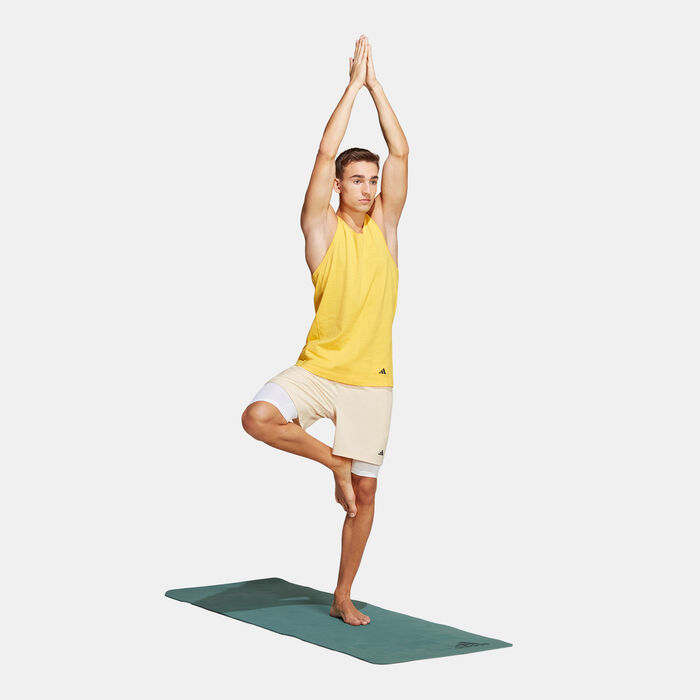 adidas Men's Yoga Training 2-in-1 Shorts Beige adidas Men's Yoga Training 2-in-1 Shorts Beige image number 2