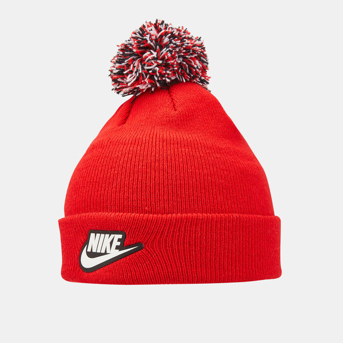 Nike Kids' Pom Beanie Red Nike Kids' Pom Beanie Red image number 2