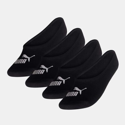 PUMA Logo Footie No-Show Socks (4 Pairs) Black PUMA Logo Footie No-Show Socks (4 Pairs) Black