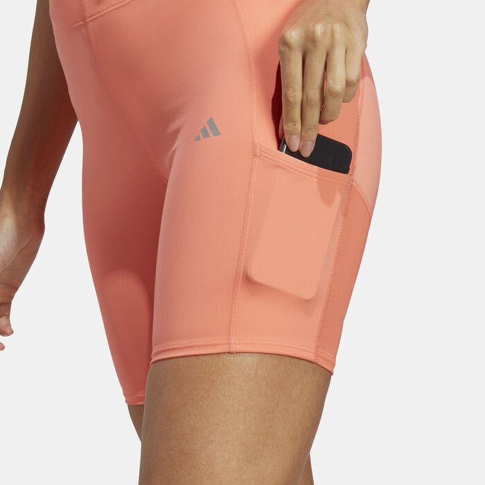 adidas Women's FastImpact HEAT.RDY Running Bike Shorts Orange adidas Women's FastImpact HEAT.RDY Running Bike Shorts Orange image number 3