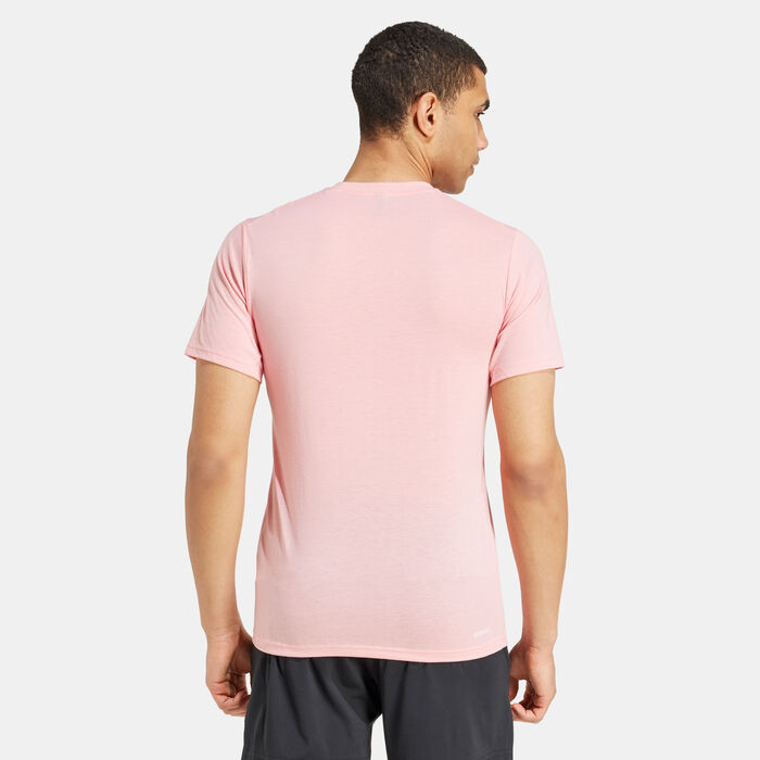 adidas Men's Train Essentials Feelready Logo Training T-Shirt Pink image number 1