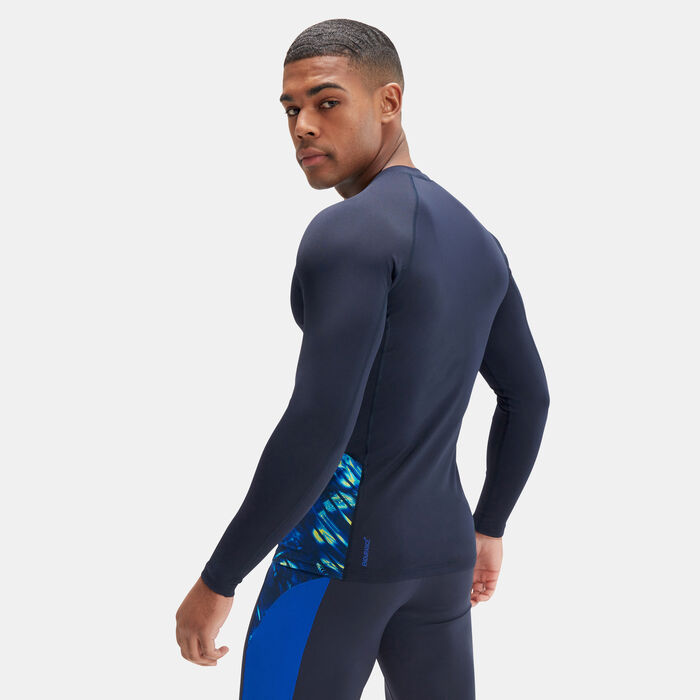 Speedo Men's ECO Endurance+ Splice Rashguard Blue image number 1