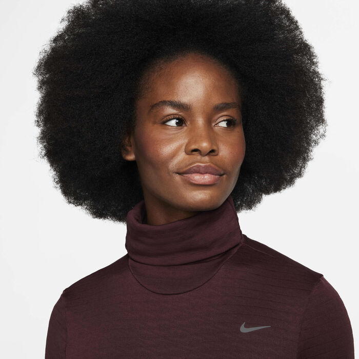 Nike Women's Therma-FIT Swift Element Running Top Brown Nike Women's Therma-FIT Swift Element Running Top Brown image number 2
