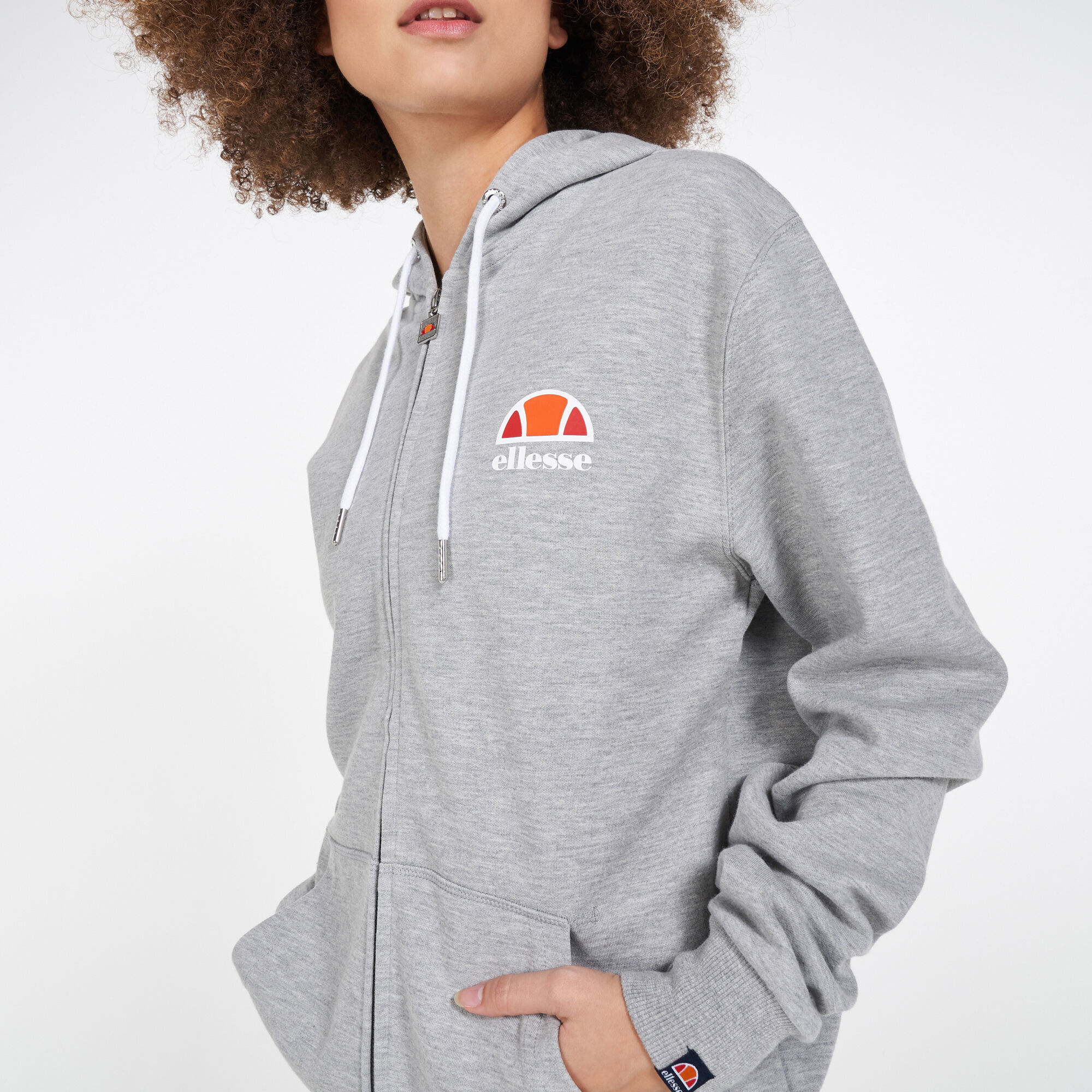 Grey ellesse shop zip up hoodie