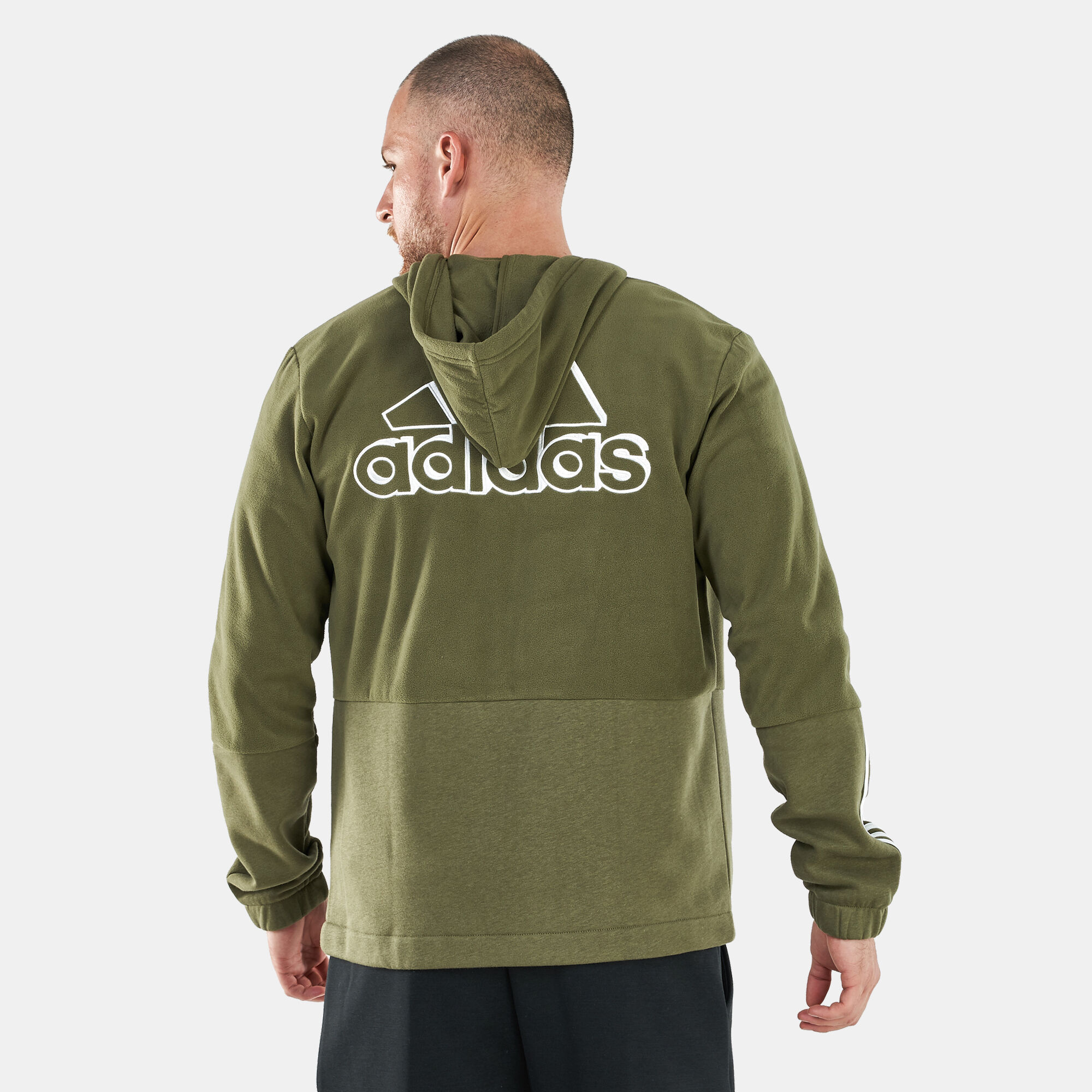 Olive green hotsell adidas hoodie