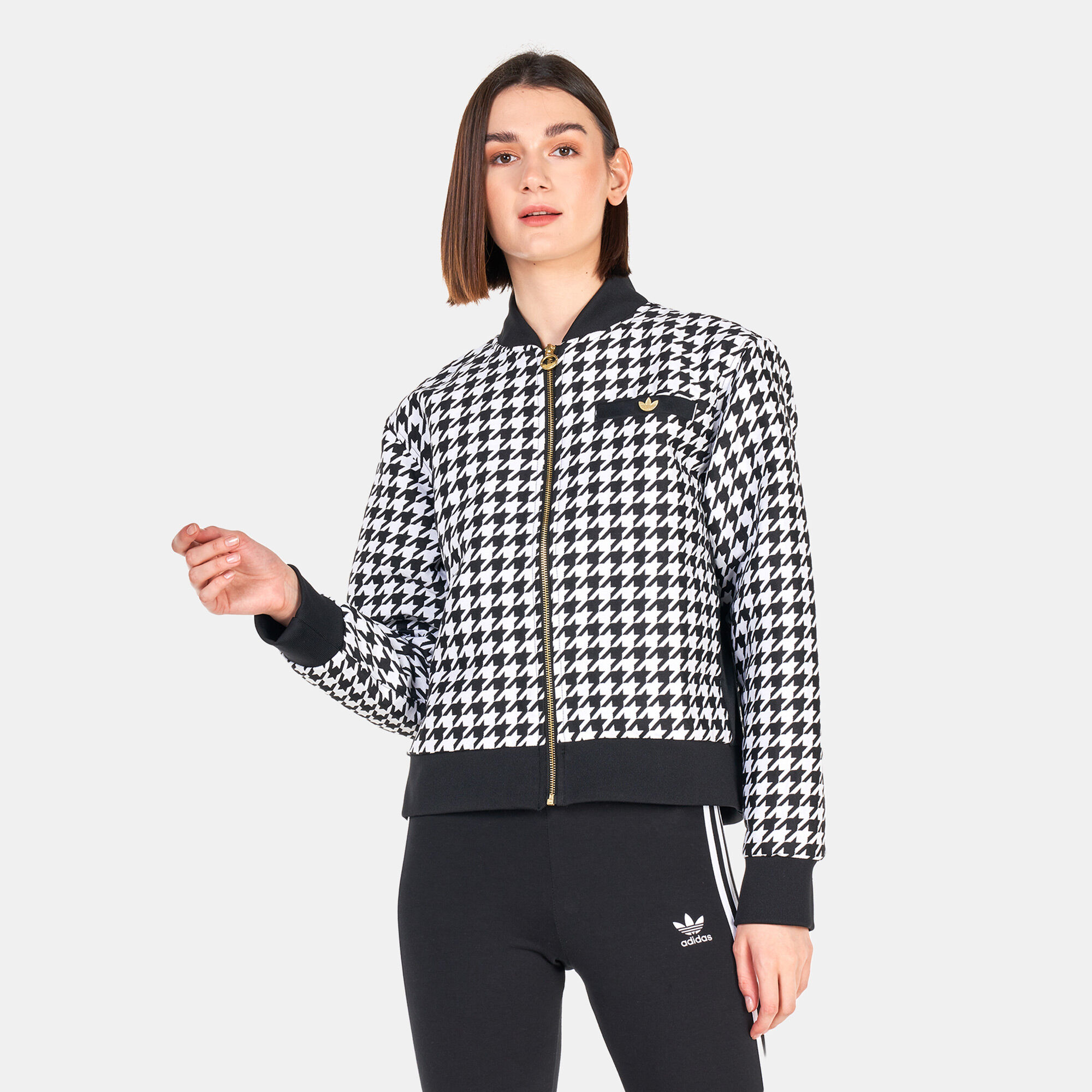 Adidas houndstooth jacket best sale