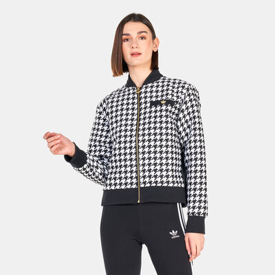 adidas Originals Women's Houndstooth Jacket Black adidas Originals Women's Houndstooth Jacket Black