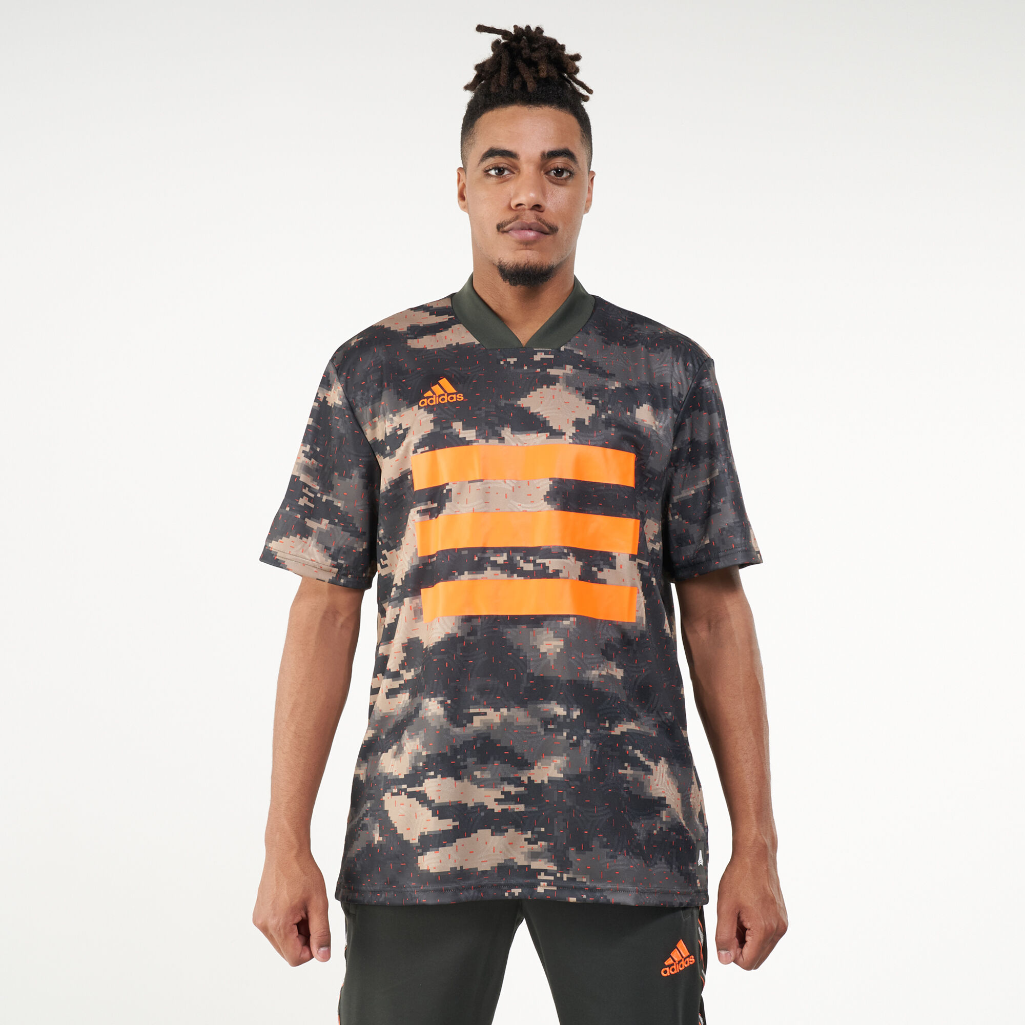 Adidas tan graphic jersey clearance