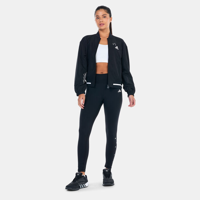 adidas Women's Scribble Woven Jacket Black image number 2