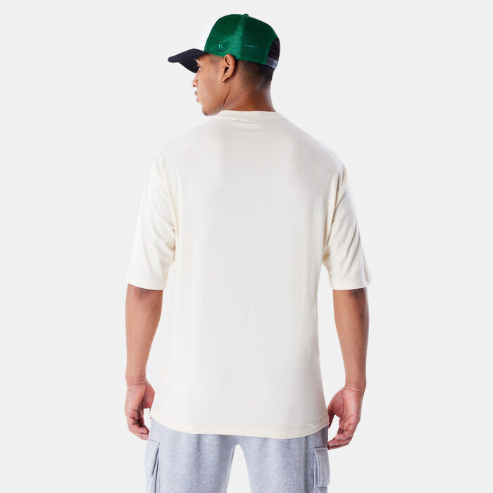 New Era Men's NBA Boston Celtics Script T-Shirt Beige New Era Men's NBA Boston Celtics Script T-Shirt Beige image number 1