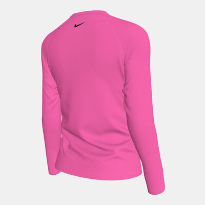 Nike Swim Kids' Logo Hydroguard Swimming T-Shirt Pink Nike Swim Kids' Logo Hydroguard Swimming T-Shirt Pink