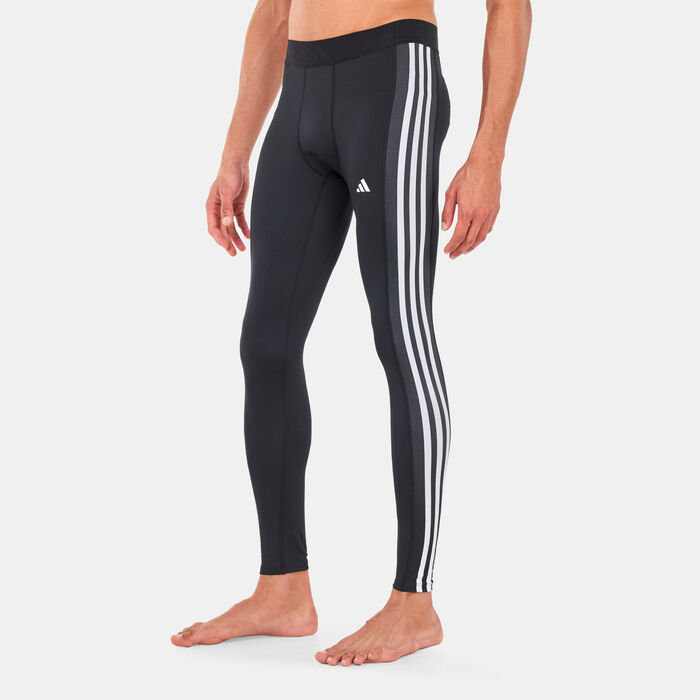 adidas Men's Techfit 3-Stripes Training Long Tights Black adidas Men's Techfit 3-Stripes Training Long Tights Black image number 0