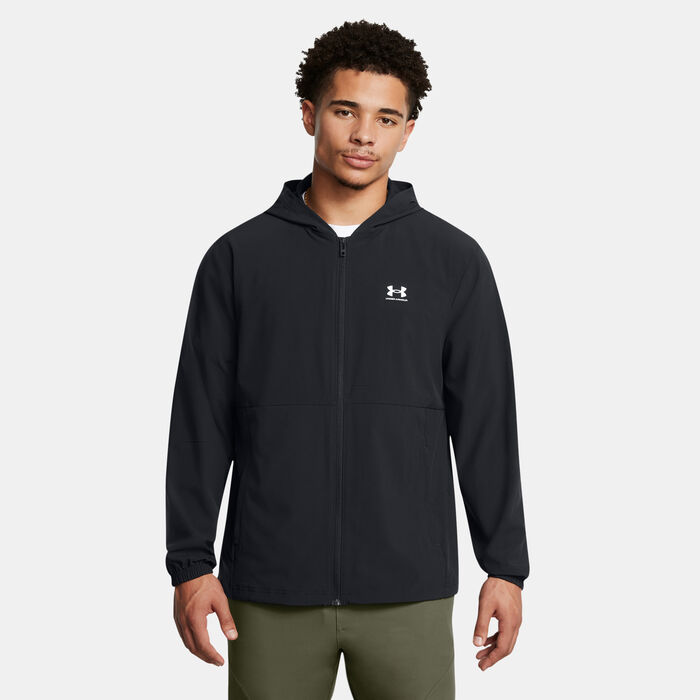 Under Armour Men's Vibe Woven Training Windbreaker Jacket Black image number 0